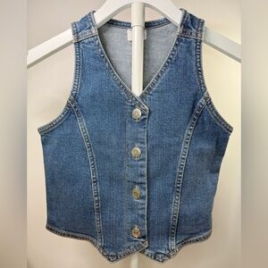 Abercrombie Kids Blue Denim Vest